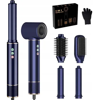 Kulma 5v1 Horkovzdušná rotační kulma a fén na vlasy s ionizací - sada 5 v 1