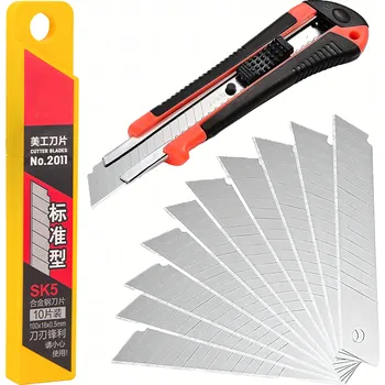 Pracovní nůž Náhradní Lamely / Čepele do Ulamovacího Nože 18mm, Sada 10 Ks