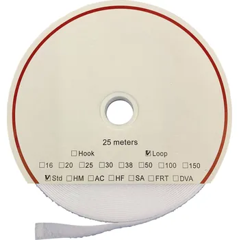 Zip FASTECH® T0201600000225 pásek se suchým zipem, zalepení akrylátem, flaušová část, (d x š) 25000 mm x 16 mm, bílá, 25 m