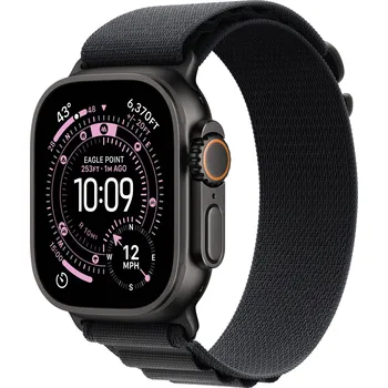 Chytré hodinky Apple Watch Ultra 3 GPS plus Cellular 49 mm Titanový kryt Řemínek Alpine Loop černá M