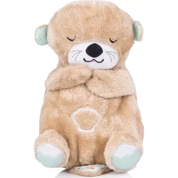 plyšák Plyšová dýchající hračka s hudbou vydra béžová