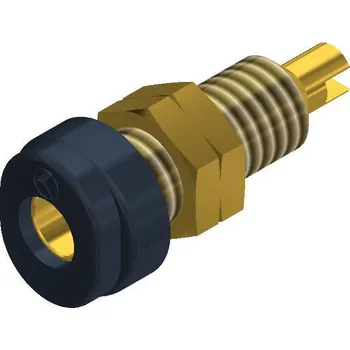 Krokosvorka Hirschmann Test a Measurement BUG 10 Au zdířka pro banánek zásuvka, vestavná vertikální Ø pin: 4 mm černá 1 ks