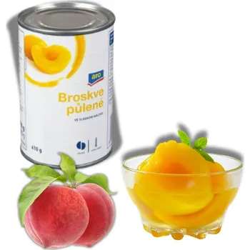 CZ distribuce aro Broskve půlené 425 ml plech