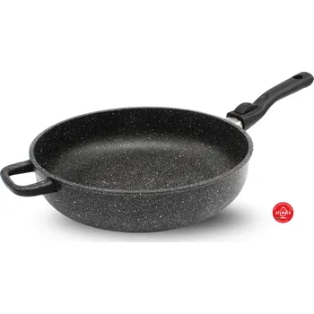 Pečicí pánev Titanová hluboká pánev HARD COOK 28 cm s granitovým povrchem a poklicí