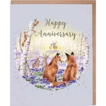 Přání k výročí "Bluebell Woods" - Lesní zvířata