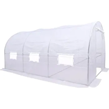 Skleník Focus Garden foliovník﻿ 3x4,5x2m - 13,5m2 bílý DVOJITÉ DVEŘE