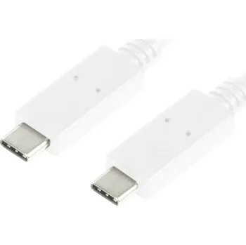 elektrický kabel LogiLink USB kabel USB 3.2 Gen1 USB-C ® zástrčka, USB-C ® zástrčka 1.00 m bílá CU0131
