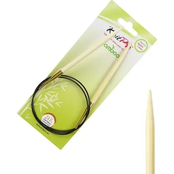 Nástroj na niť a příze Bambusové kruhové jehlice KnitPro Bamboo 80 cm 6 mm