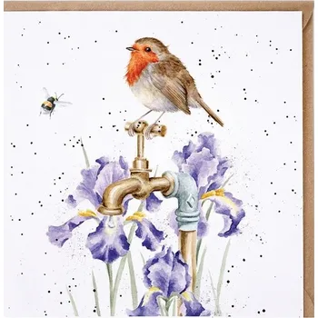 Přání "The Gardener's Guest", 15x15cm - Červenka