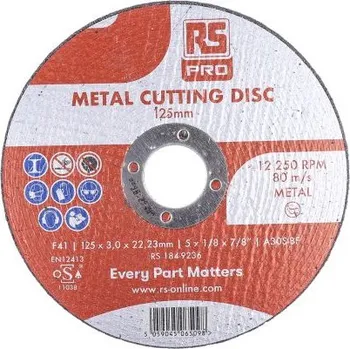 Řezný kotouč Řezný kotouč Oxid hlinitý zrnitost 30 115mm RS PRO