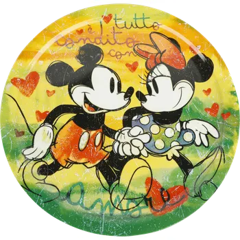 Talíř Talíř Disney z Mickey & Minnie Mouse - Sada talířů na pizzu Mickey & Minnie - Žádný - vícebarevný