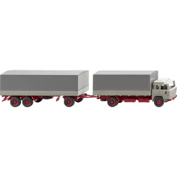 Modelová železnice Wiking 045502 H0 model nákladního vozidla Magirus 235 DE, Eska, Gateng, Krieselově šedá