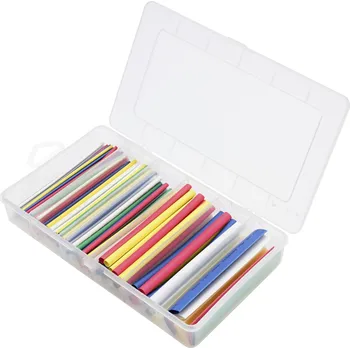 TRU COMPONENTS TC-13388836 sada smršťovacích bužírek zelená, červená, žlutá, modrá, čirá, bílá Poměr smrštění:2:1 160 ks