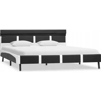 Postel Dřevěná manželská postel VidaXL 160x200 cm šedá