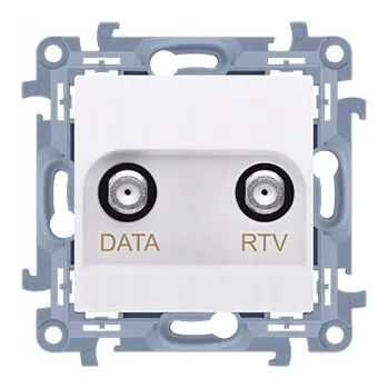 Elektrická zásuvka Anténní zásuvka nástěnná RTV-DATA BÍLÁ SIMON 10