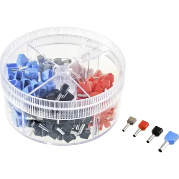 TRU COMPONENTS TC-11599332 sada dutinek 0.75 mm², 1 mm², 1.5 mm², 2.5 mm² částečná izolace šedá, červená, černá, modrá 200 ks