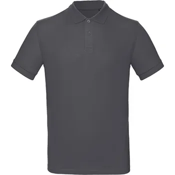 Pánská košile B&C Pánská polokošile PM430 Dark Grey (Solid) XL