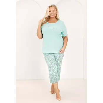 Pánská móda DÁMSKÉ PYŽAMO 736 BIG W/26 zelená 2XL