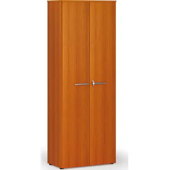 Kancelářská sestava Kancelářská skříň s dveřmi PRIMO WOOD, 800 x 420 x 2128 mm, třešeň