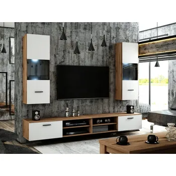 Obývací stěna Obývací stěna LANA dub wotan/bílá mat DOPRODEJ