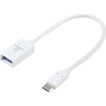 Elektrická zásuvka Renkforce USB-C® adaptér [1x USB-C® 5 Gb/s - 1x USB 3.2 gen. 1 zásuvka A] 0.20 m kroucené páry