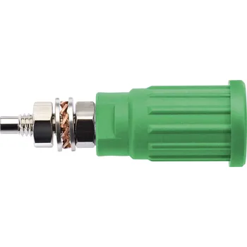 Krokosvorka Schützinger DI SEPB 6447 Ni / GN bezpečnostní lisovaná zásuvka 4 mm zelená 1 ks