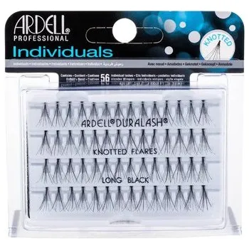 Ardell Individuals Duralash Knotted Flares - Trsové nalepovací řasy s uzlíkem 56 ks - Long Black
