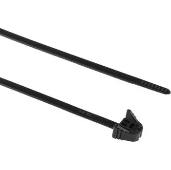 Stahovací páska Kabelová vázací páska Děsnitelný 115-40300 REZ300-PA66-BK 305mm 4.7 mm Černá Polyamid 6.6 (PA66) HellermannTyton