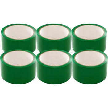 Lepicí páska Balicí páska 70 m zelená lepicí balicí 76y 48/76y SILNÁ 6 ks