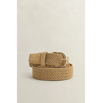 Opasek OPASEK GANT ELASTIC BRAIDED BELT WARM BEIGE