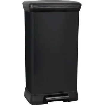 Odpadkový koš Curver Deco bin metalics 246364 odpadkový koš, 50 l, (š x v x h) 390 x 720 x 290 mm, černá, 1 ks