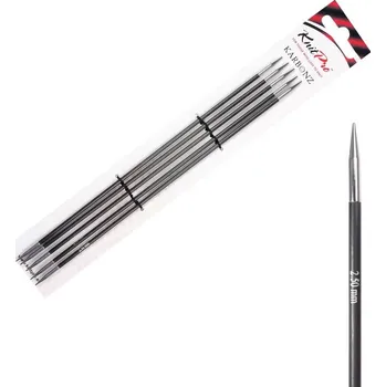 Ponožkové jehlice Karbonz 2,5 mm 20 cm