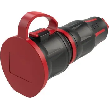 Elektrická zásuvka PCE 25711-sr zásuvka 250 V černá/červená IP54
