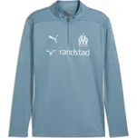 PUMA Pánská tréninková fotbalová mikina Olympique de Marseille PUMA XS BÉŽOVÁ|MODRÁ