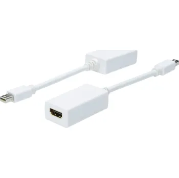 Audio kabel Digitus AK-340411-001-W DisplayPort / HDMI adaptér [1x mini DisplayPort zástrčka - 1x HDMI zásuvka] bílá 15.00 cm