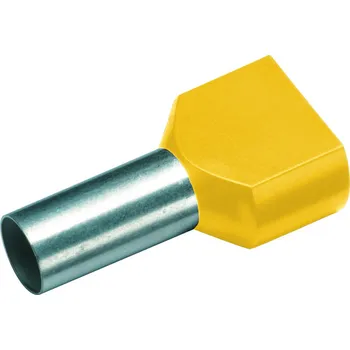 Kabelové oko Cimco 182436 Izolovaná dvojitá dutinka Cu 2 x 1/8 mm, žlutá (100 ks)