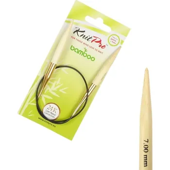 Nástroj na niť a příze Kruhové jehlice KnitPro Bamboo 40 cm 7 mm