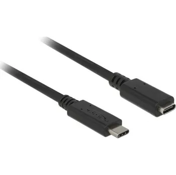 elektrický kabel Delock USB kabel USB 3.2 Gen1 USB-C ® zástrčka, USB-C ® zásuvka 1.50 m černá 85534