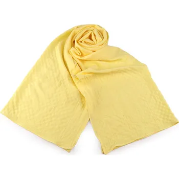 Šála Letní šátek, šála krešovaná, velké, 3 (53x177cm) žlutá světlá