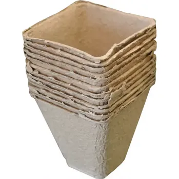 Květináč Rašelinový květináč hranatý ø8cm 12 ks