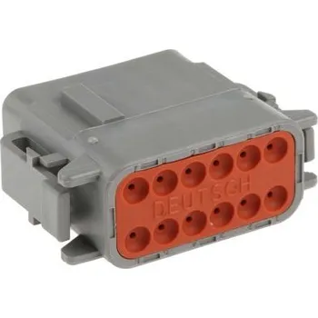Elektrický konektor Automobilový konektor, počet kontaktů: 12 barva Šedá, Samec, řada: DTM, 7.5A, počet řad: 2