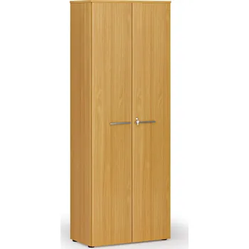 Kancelářská sestava Kancelářská skříň s dveřmi PRIMO WOOD, 800 x 420 x 2128 mm, buk