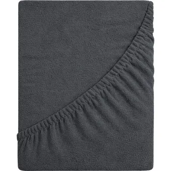 Prostěradlo Froté Prostěradlo Delux - tmavě popelavé 220x200 s gumou, Polský výrobek