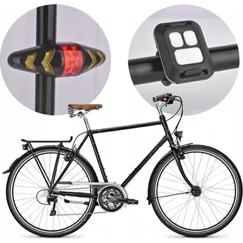 Cyklosvítilna Zadní LED světlo na kolo pro jízdní kolo Směrovky ovládaná dálkovým ovladačem