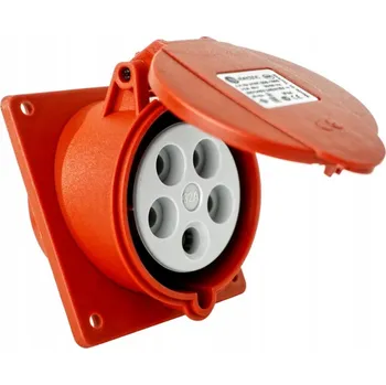 Elektrická zásuvka Elektrická Zásuvka nástěnná TP Electric červená