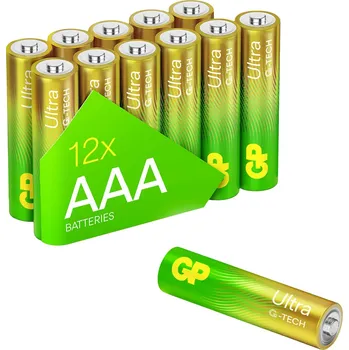 Článková baterie GP Ultra mikrotužková baterie AAA alkalicko-manganová 1.5 V 12 ks