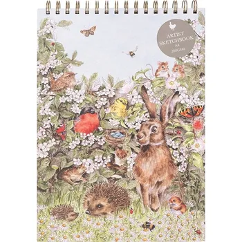 Kroužkový skicák "Hedgerow", A4, 24l. - Polní zvířata