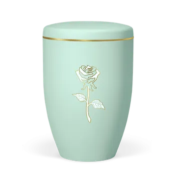 Smuteční dekorace Ekologická urna Ariela - Růže/Zelená