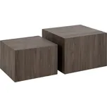 Sada konferenčních stolků Dice - Actona Tmavý dub / ořech 58x40 cm