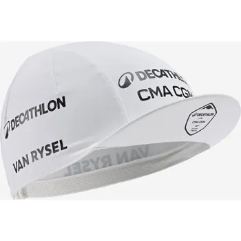 Kšiltovka VAN RYSEL Kšiltovka na silniční cyklistiku Decathlon CMA CGM Official M 56-59cm BÍLÁ|ČERNÁ